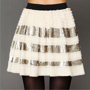 Free People Tiered Sequin Circle Skirt size medium